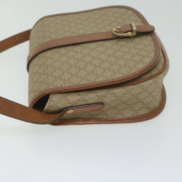 CELINE Macadam Canvas Shoulder Bag Beige - Picture 5 of 12